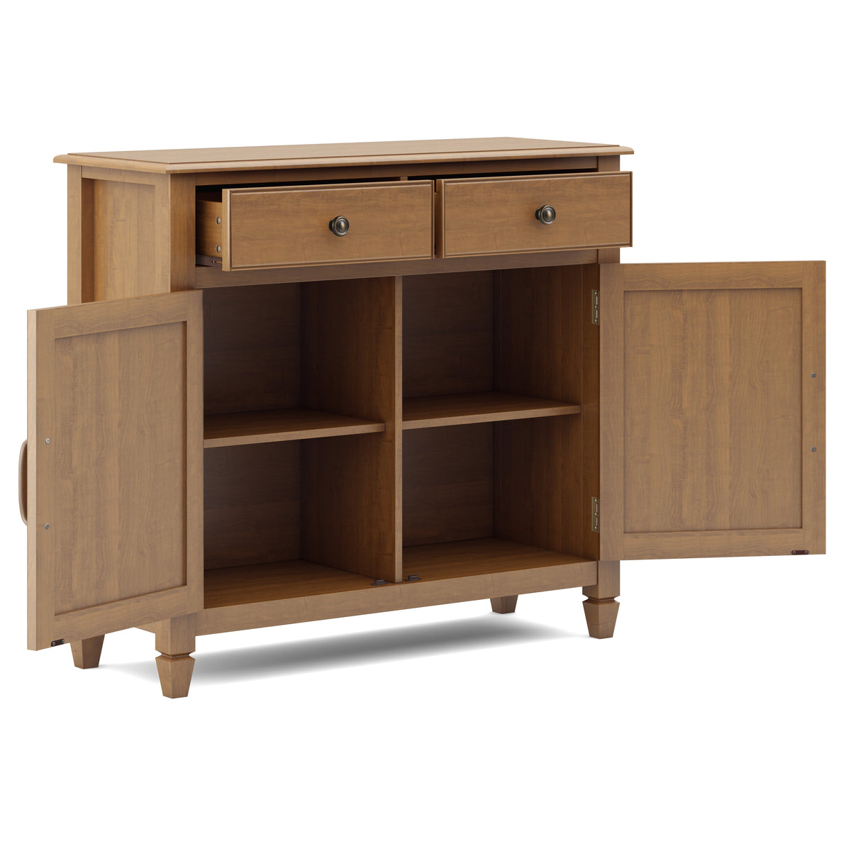 Connaught Solid Wood Entryway Storage Cabinet in Light Golden