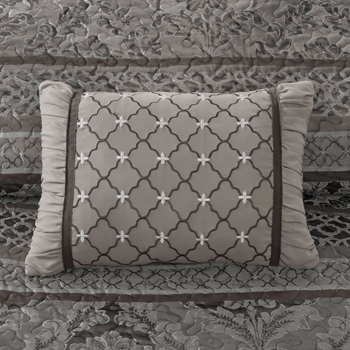 5-Piece Queen Reversible Jacquard Bedspread Set