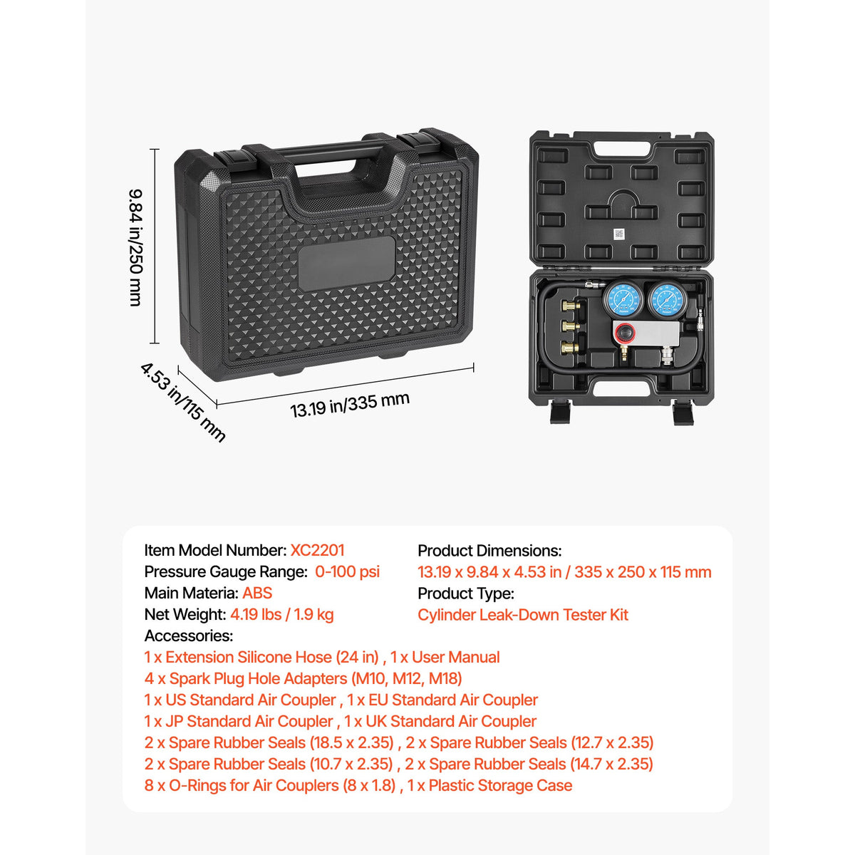 Engine Cylinder Compression Tester Kit