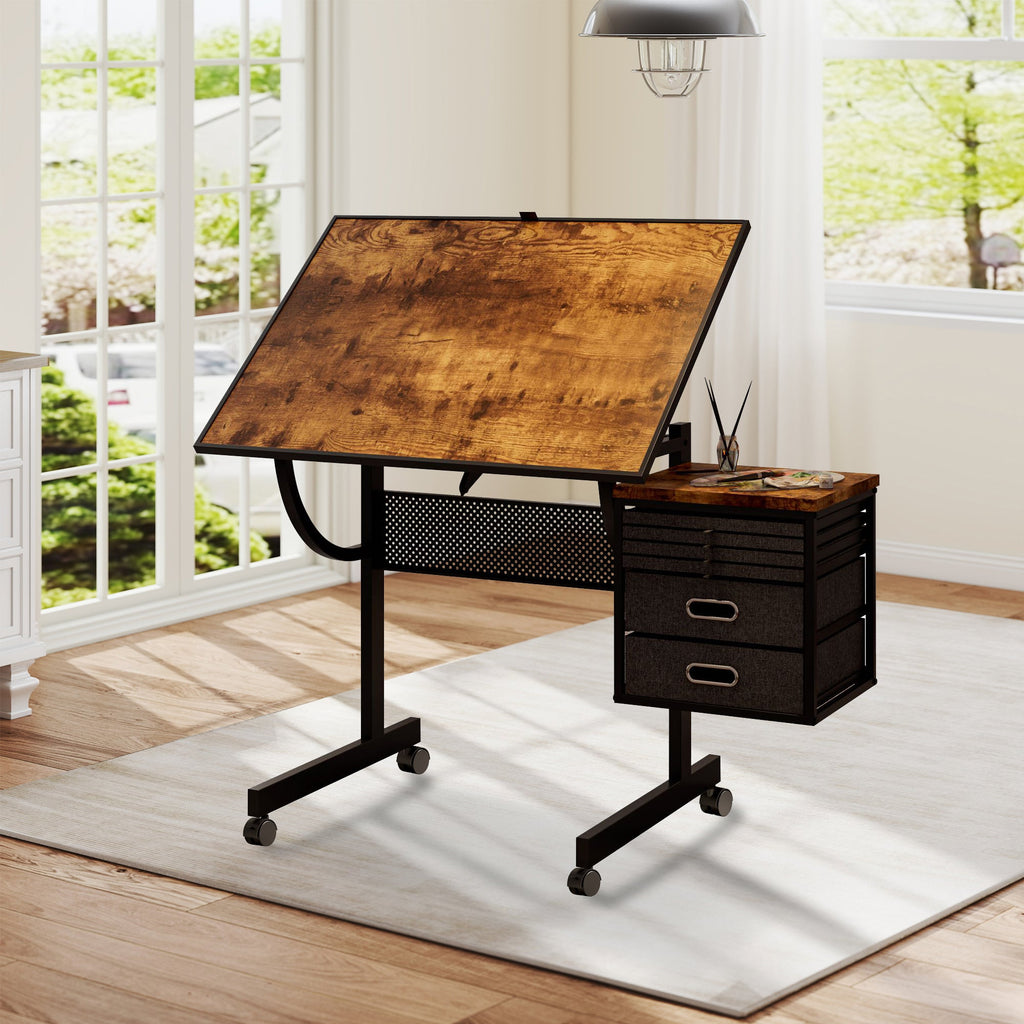 1500 Pieces Jigsaw Puzzle Table with Wheels - Black