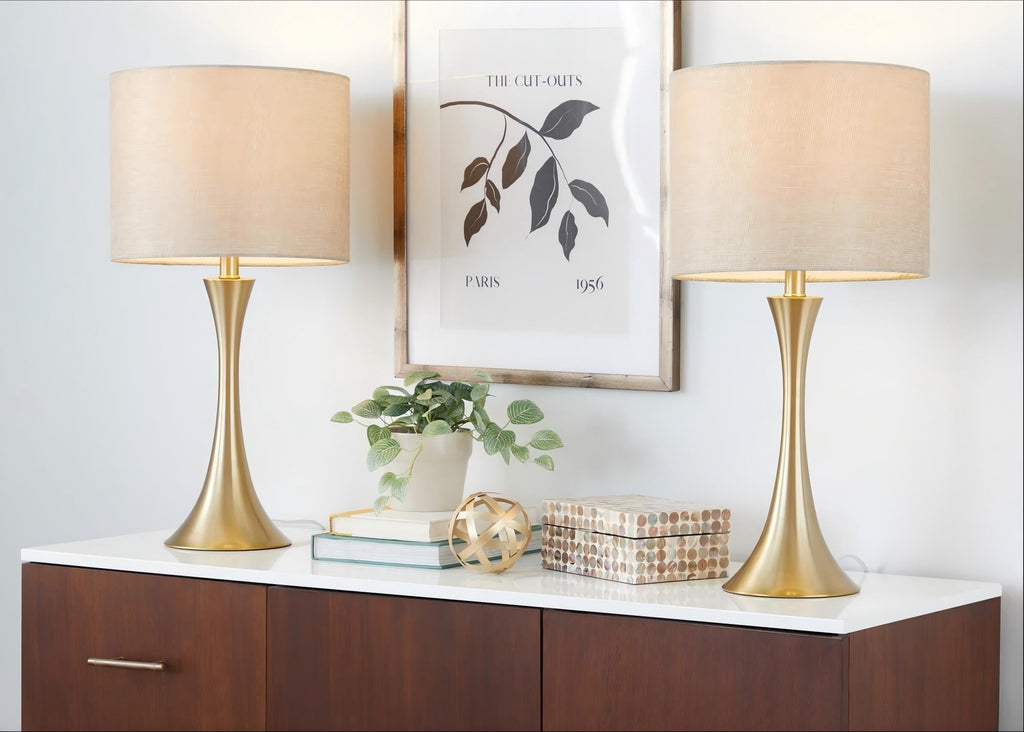 24" Contemporary Metal Table Lamp