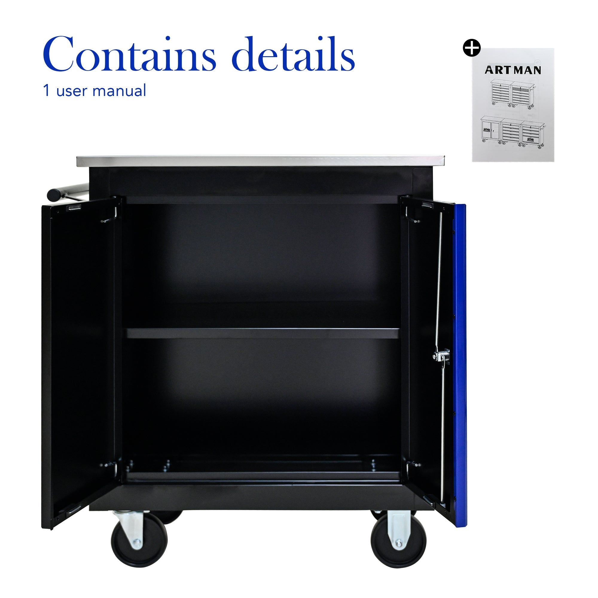 Movable Lockable Double Door Partition with Lock