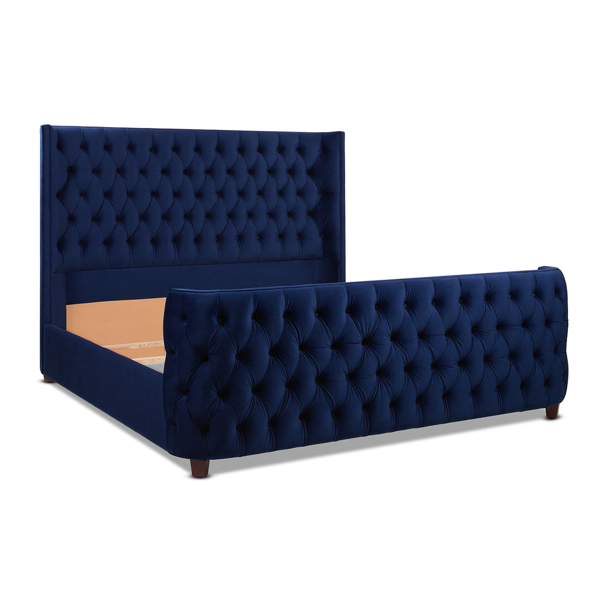 Brooklyn King Tufted Panel Bed Headboard and Footboard Set