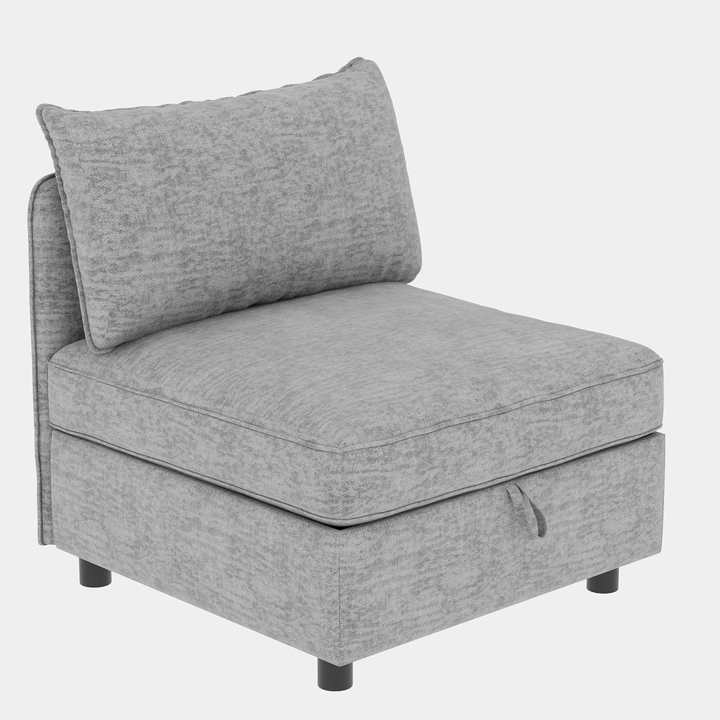 Modular Sectional Sofa, Convertible with Storage