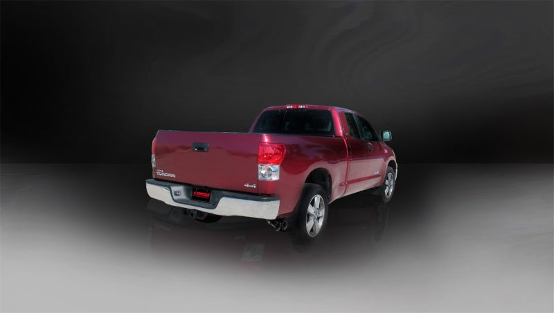 Corsa 07-08 Toyota Tundra Double Cab/Crew Max 5.7L V8 Sport C/B Single Side Exit Dual Black Tips Exh 14577BLK