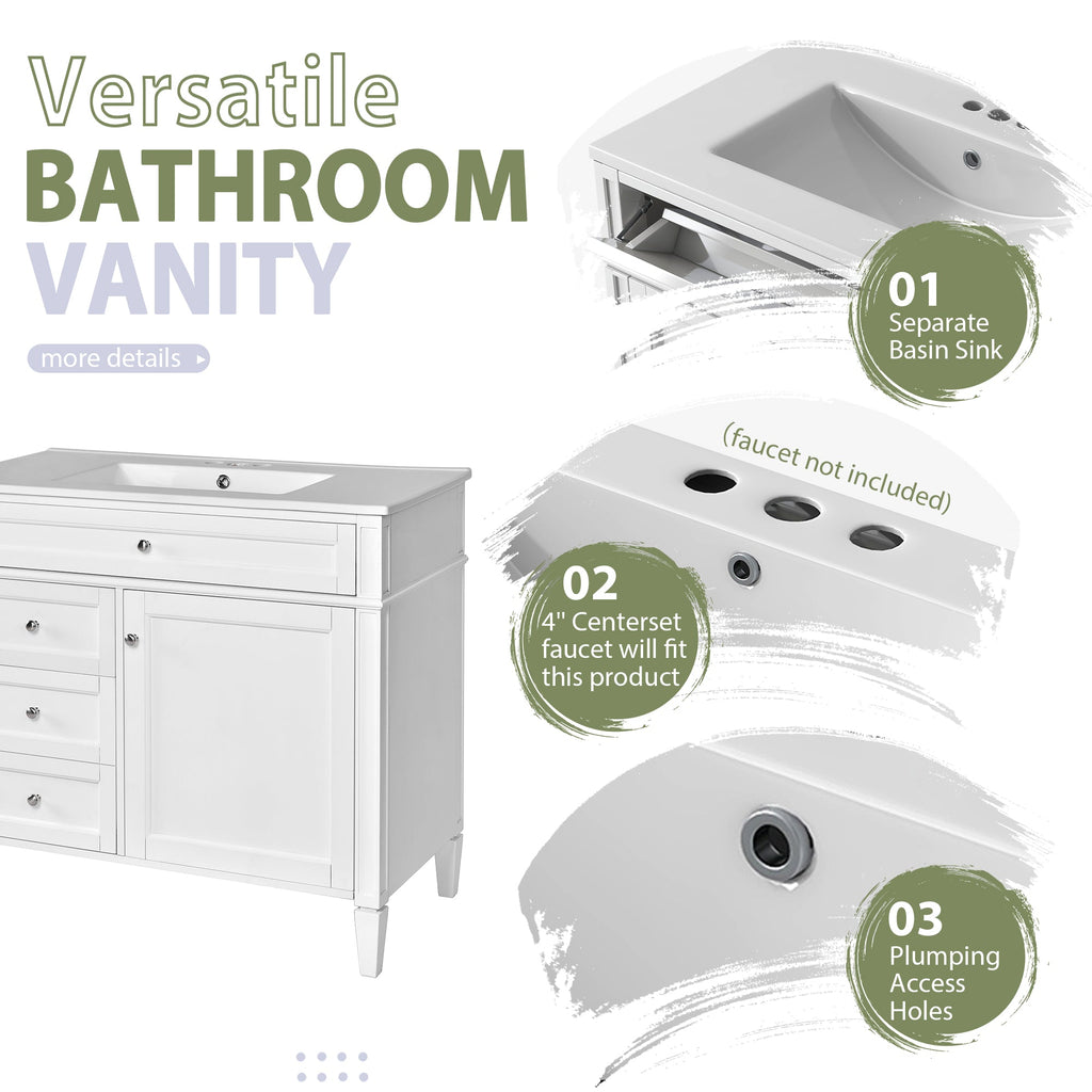 36" Bathroom Vanity with Medicine Cabinet