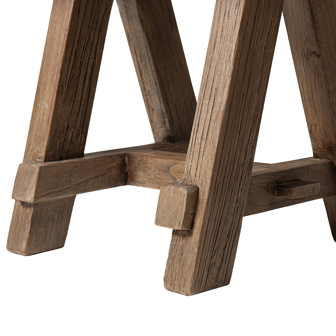 Hawthorne 18" Square Reclaimed Elm Trestle Side Table