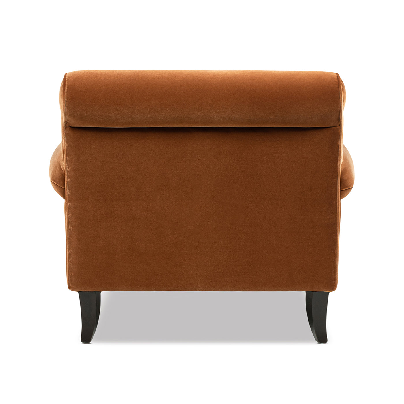 Alana 38" Lawson Accent Arm Chair with Metal Casters, Burnt