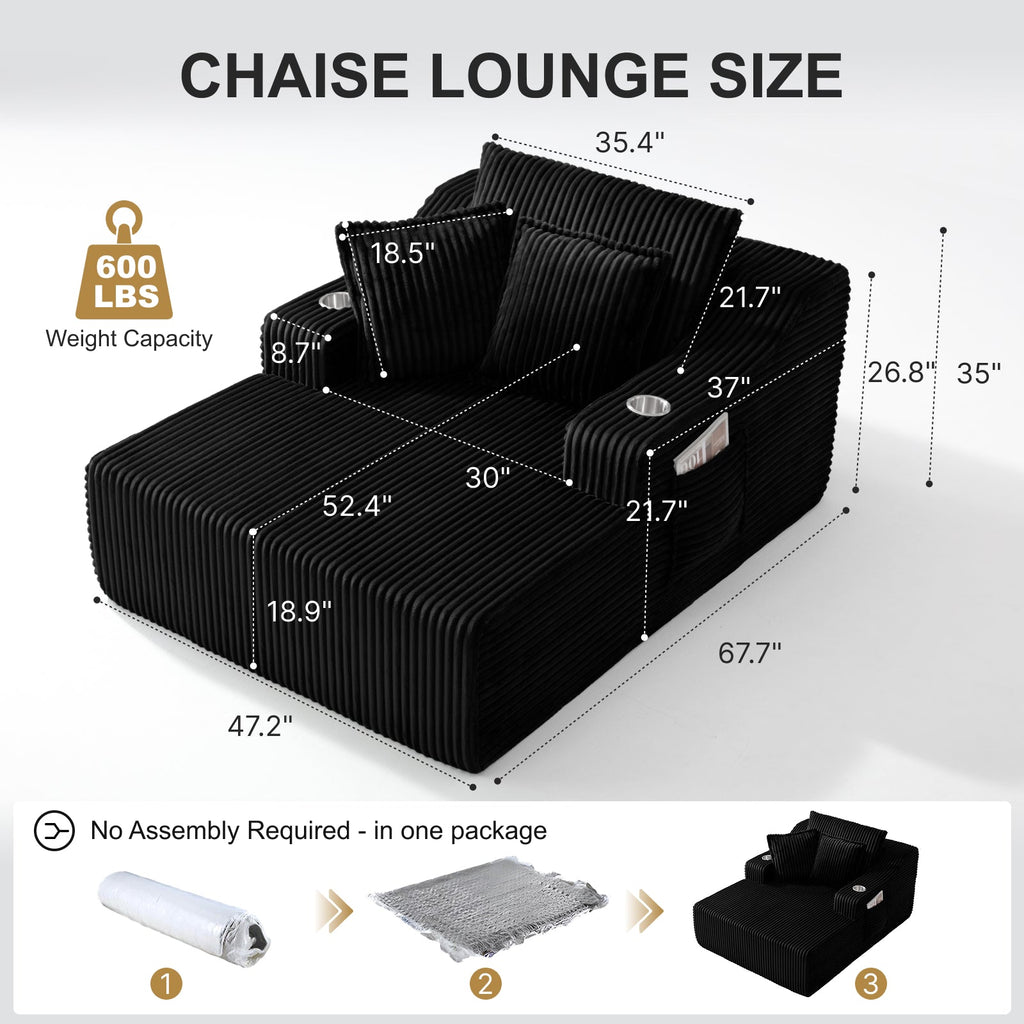 Oversized Chaise Lounge Chair Indoor