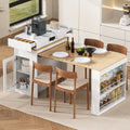 TREXM Extendable Dining Table with Folding Tabletop