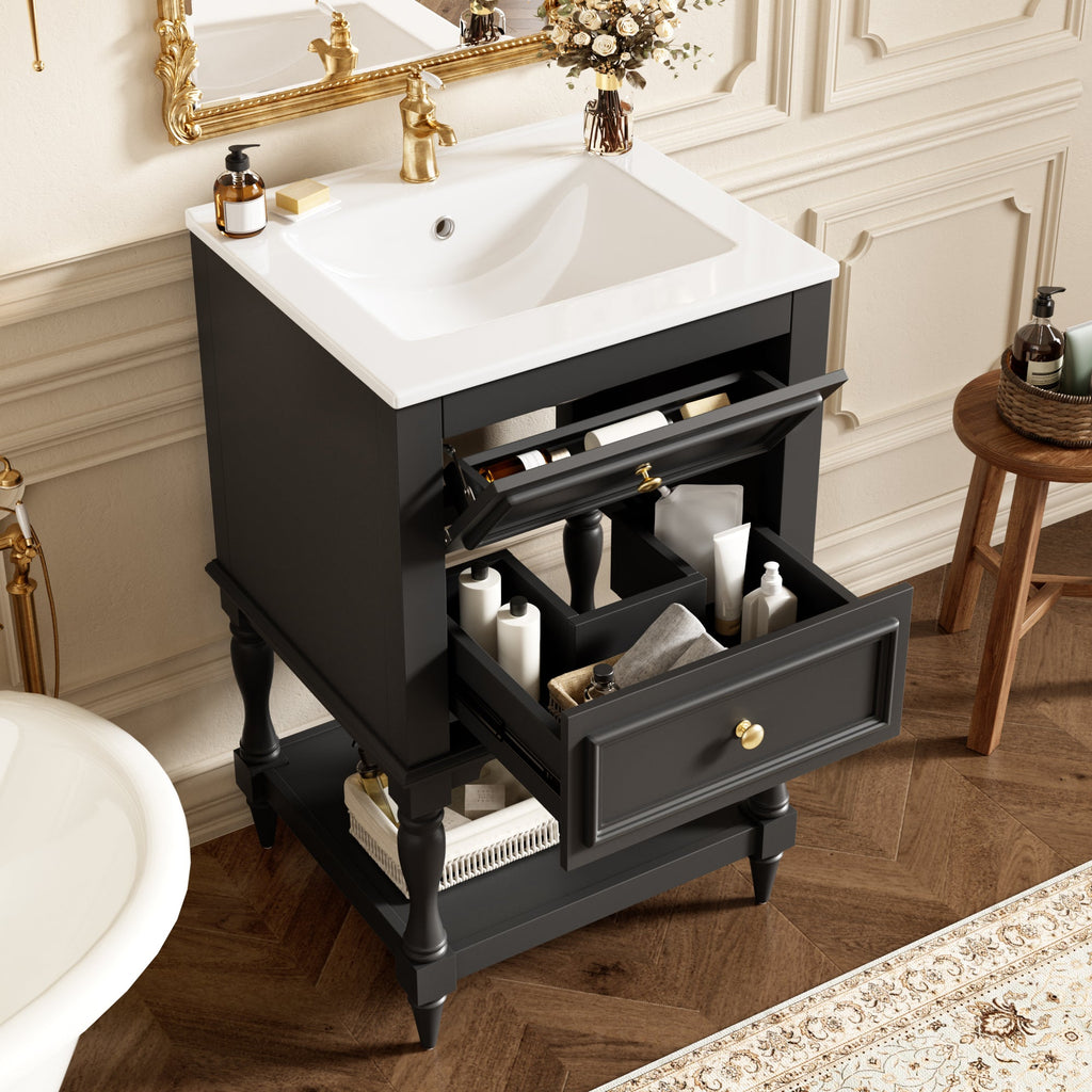 20'' Bathroom Vanity with Ceramic Sink