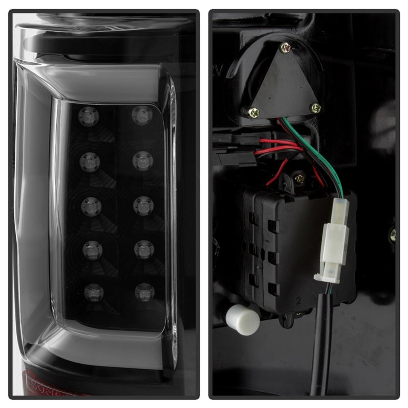 Spyder 04-08 Ford F-150 Projector Tail Lights - Light Bar DRL LED - Black ALT-YD-FF15004V2-LBLED-BK 5084170