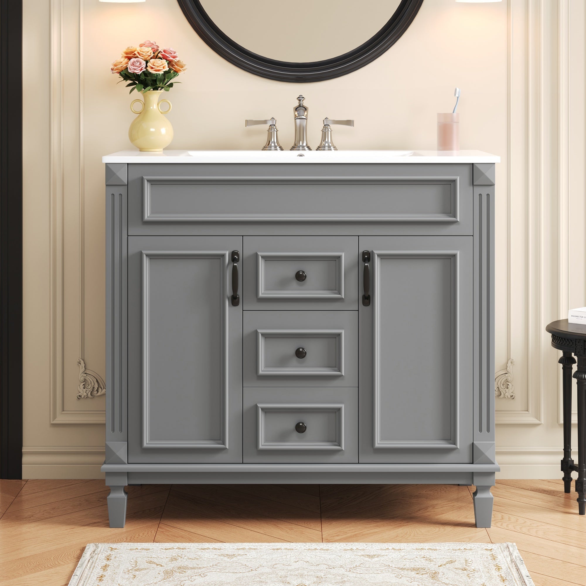 36" Bathroom Vanity with Top Sink