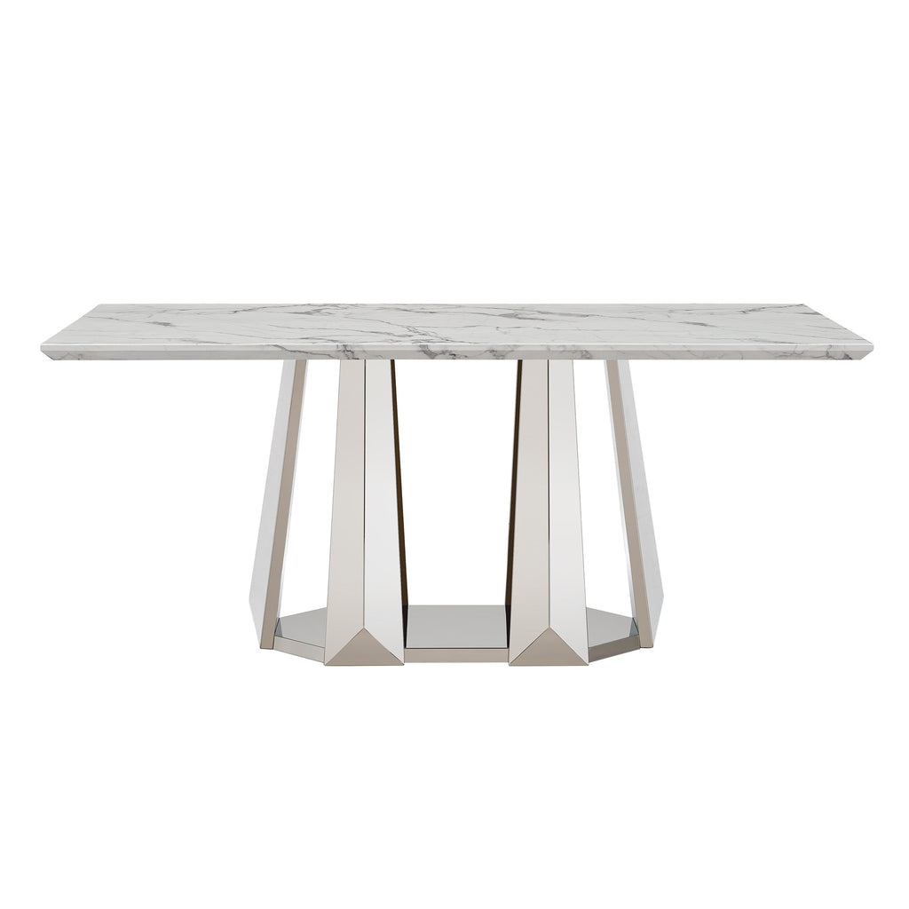 Marble Dining Table for 6 People