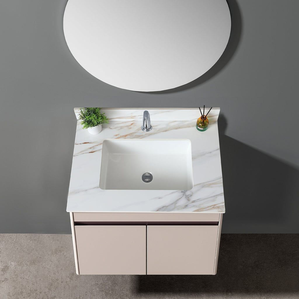 31 Inch Carrara Marble Vanity Top with Undermount Sink