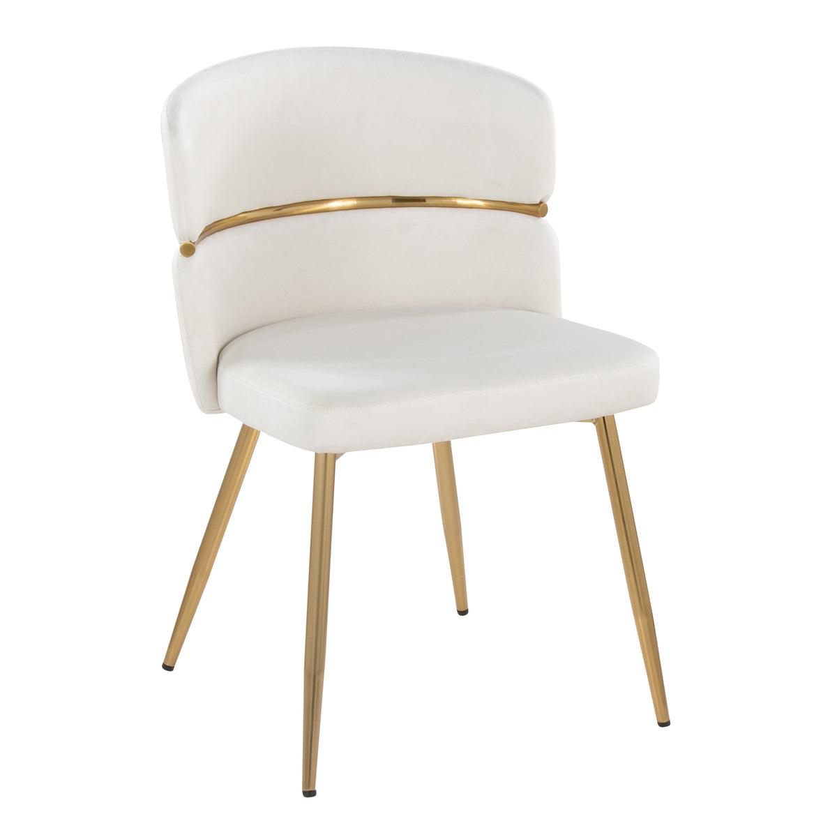 Dining Chair Set in Velvet and Gold