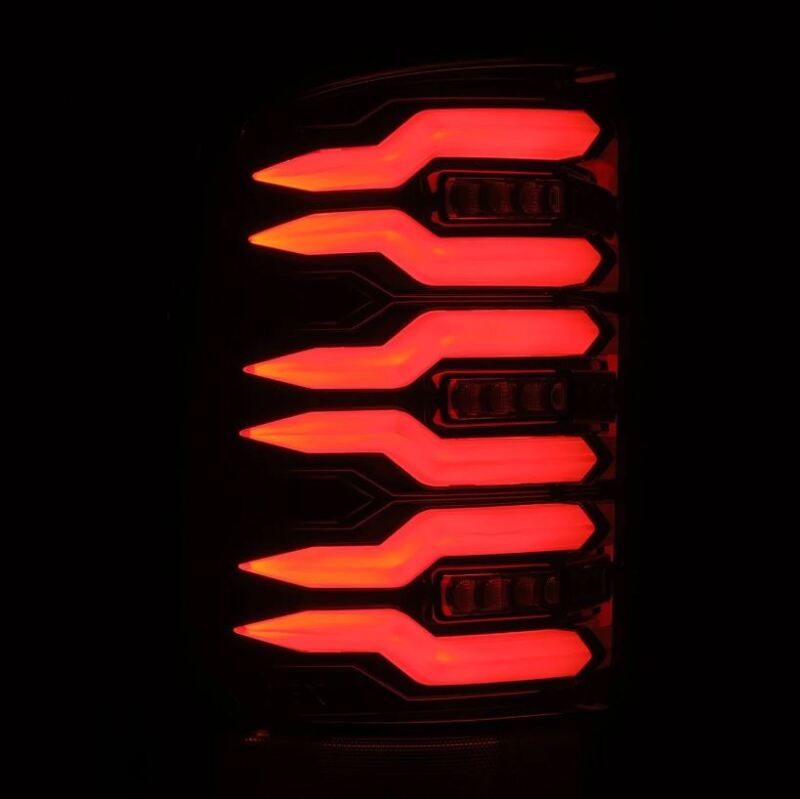 AlphaRex 07-13 GMC Sierra 1500/2500HD/3500HD Luxx Series LED Tail Lights - Alpha Black 630070 *Discontinued