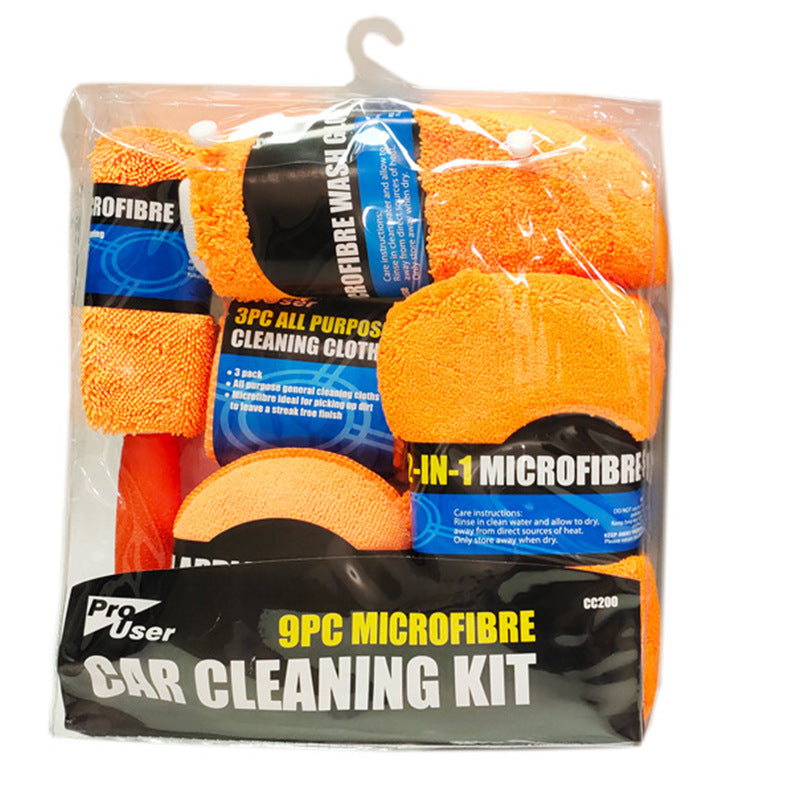 Home Beauty Car Wash Glove Towel Cloth And Waxing Sponge Set