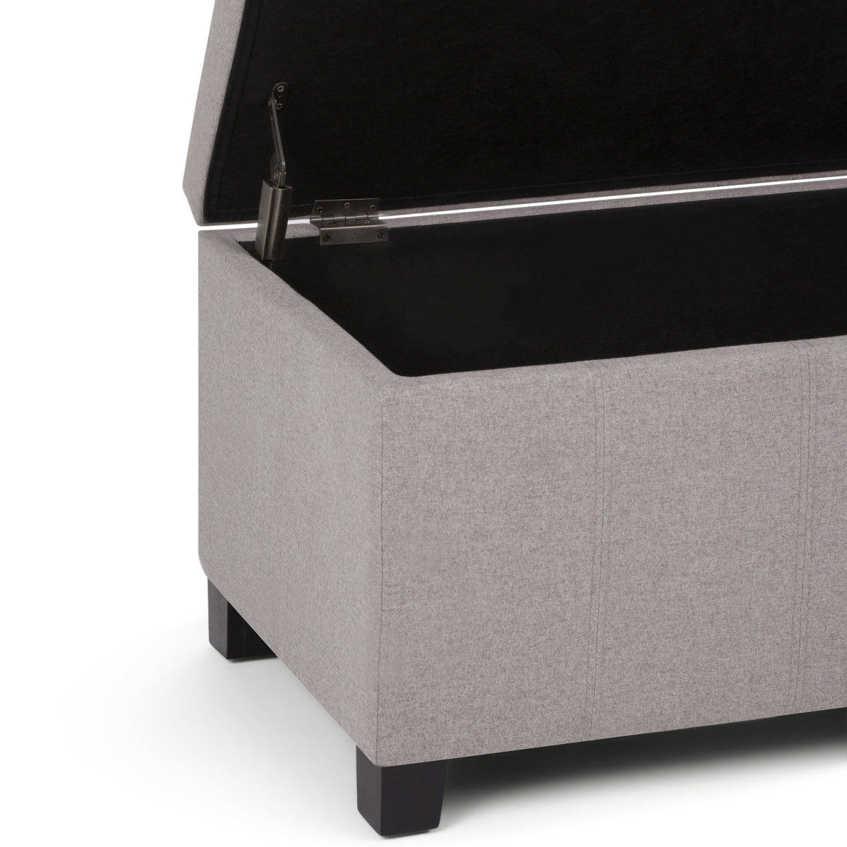 Dover 36 Inch Wide Storage Ottoman Bench in Cloud