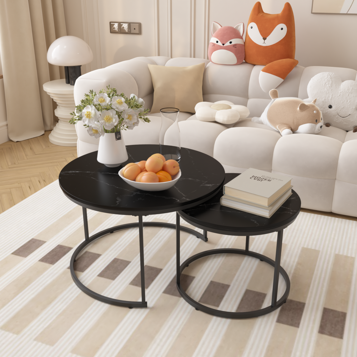 27.6" Nesting Coffee Table Set of 2
