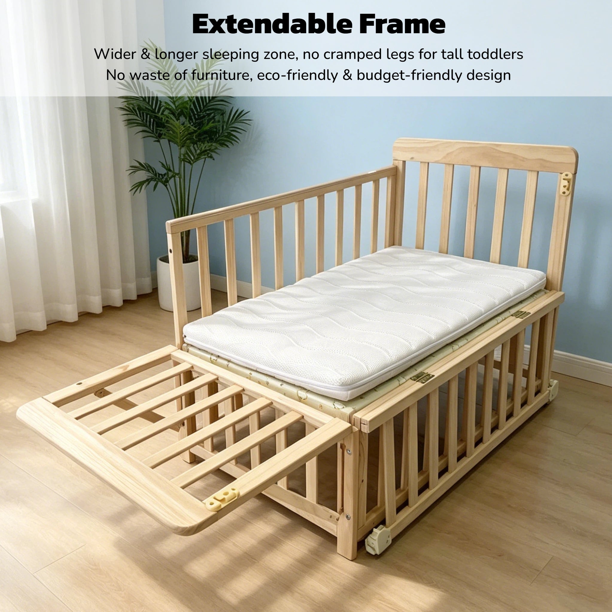 Solid Wood Baby Bassinet