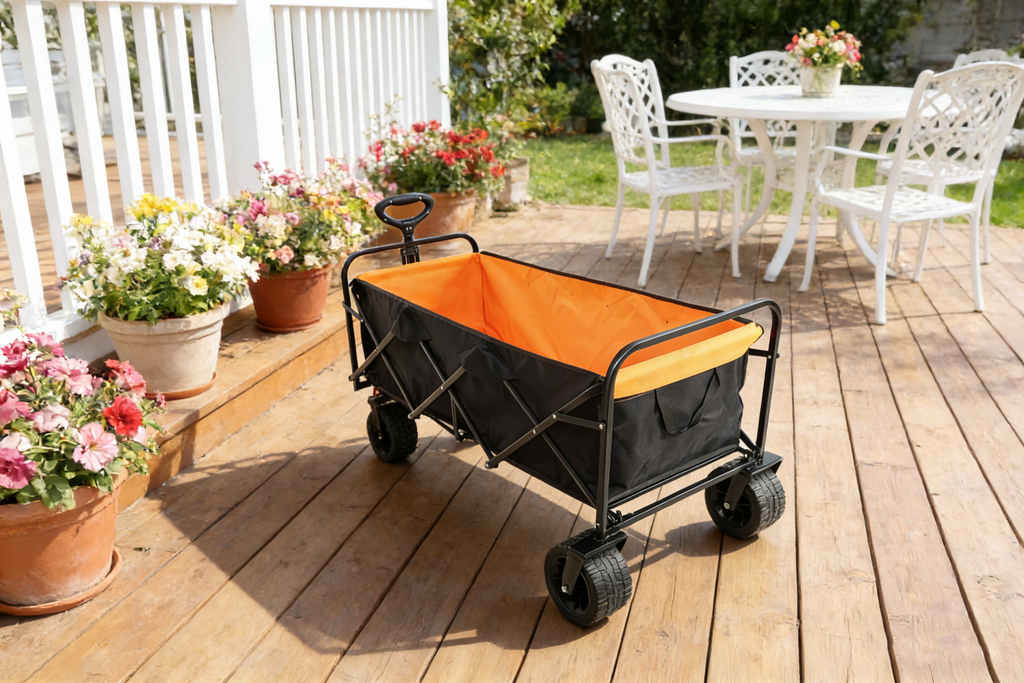 Big Large Capacity Folding Cart - Extra Long Extender Wagon