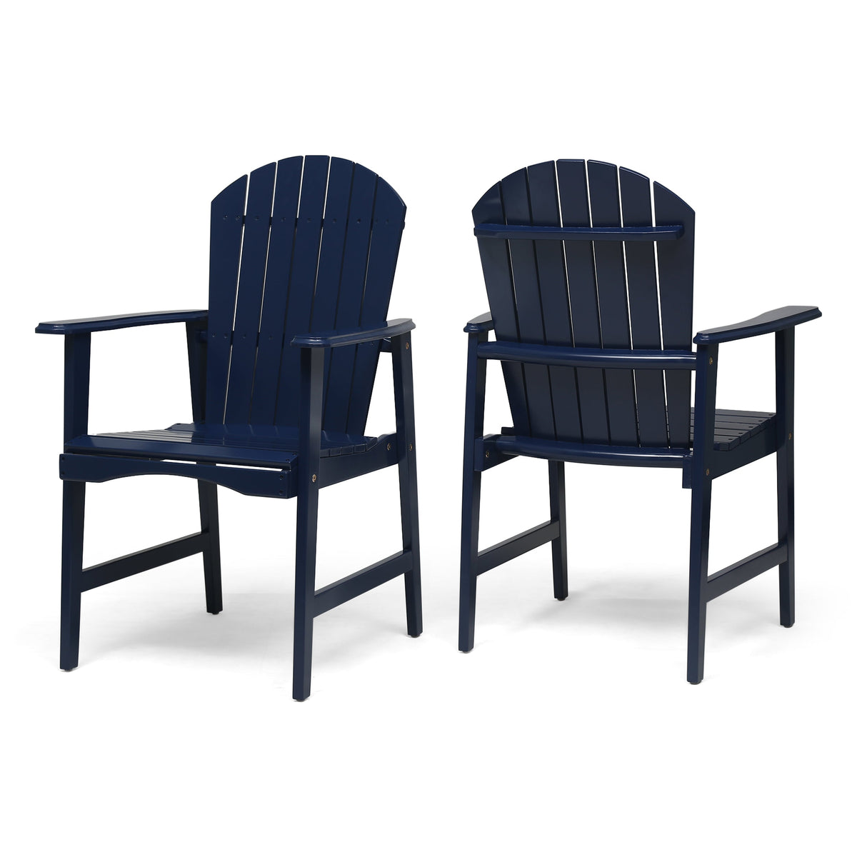 Outdoor Weather Resistant Acacia Wood Adirondack Dining Chairs