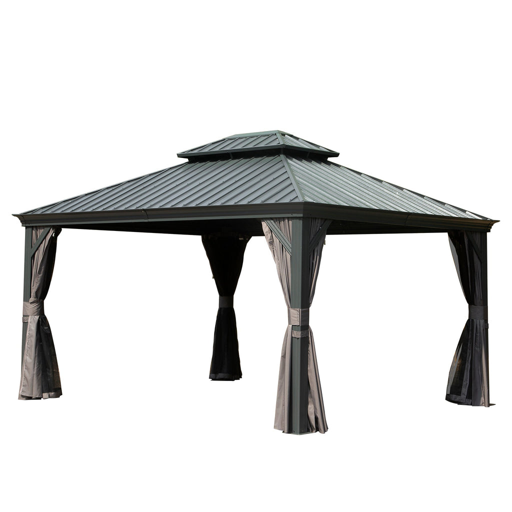 10' x 12' Hardtop Gazebo Outdoor Metal Gazebo