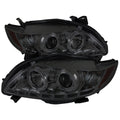 Spyder Toyota Corolla 09-10 Projector Headlights LED Halo DRL Smke High H1 Low H1 PRO-YD-TC09-DRL-SM 5032522