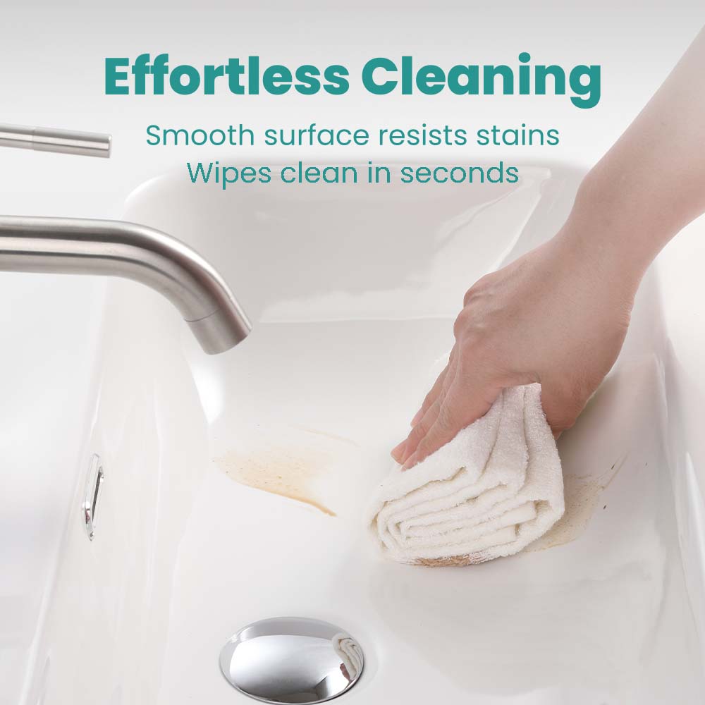 Glossy White Integrated Basin