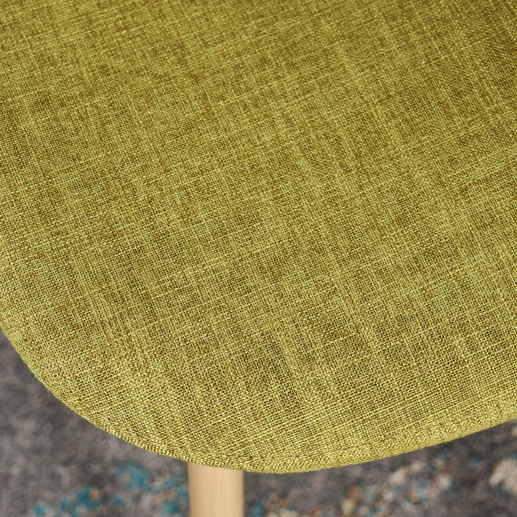 Mid-Century Modern Fabric Upholstered Dining Chairs, Set of 2