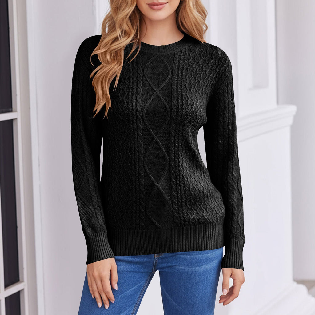 European And American Cross-Border Autumn And Winter New Loose Long-Sleeved Knitwears Retro Lazy Twisted Twist Knitwears Women's Pullover Knitwears