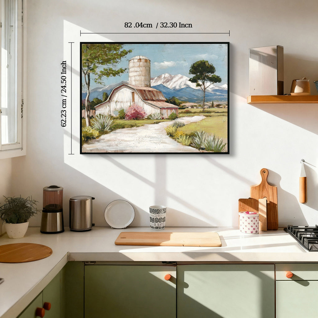 Framed Rustic Farmhouse Canvas Wall Art