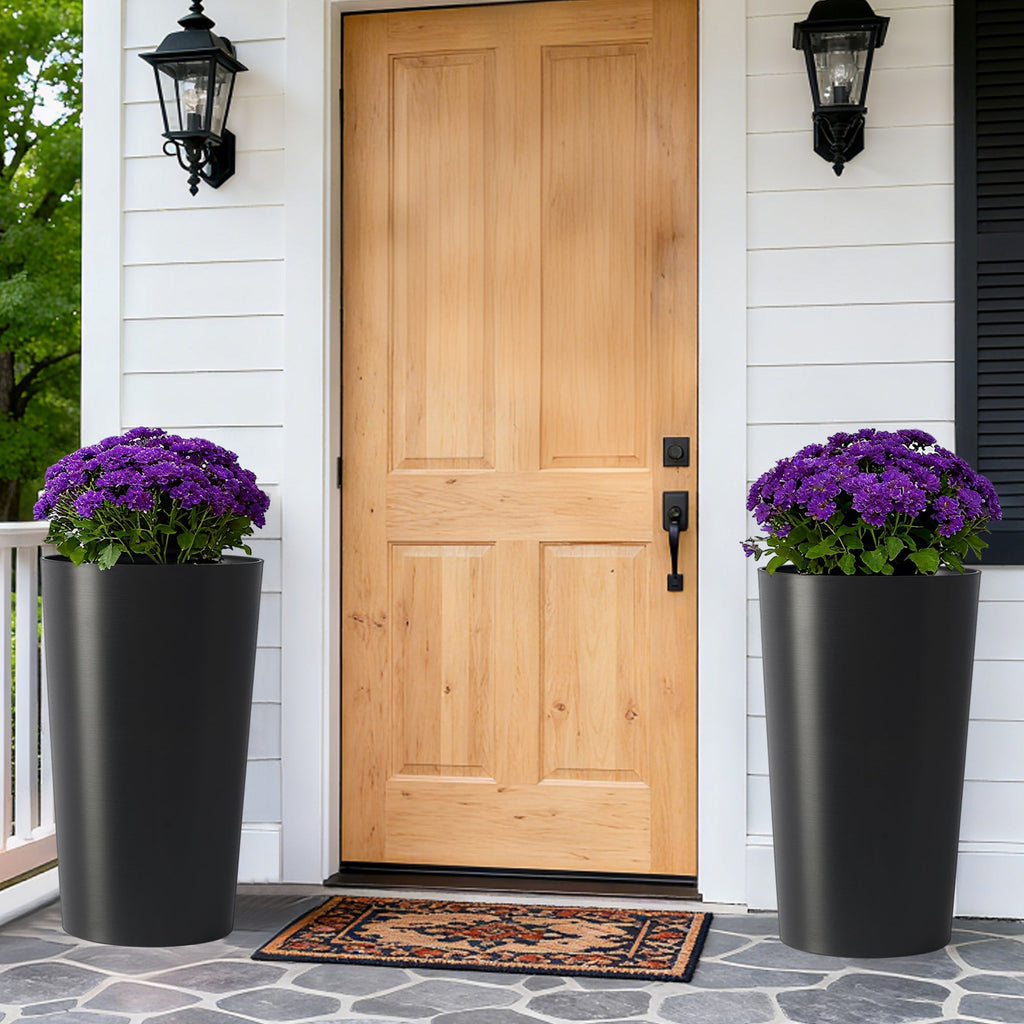 2 Pack Tall 21.7 in Planters for Outdoor Plants