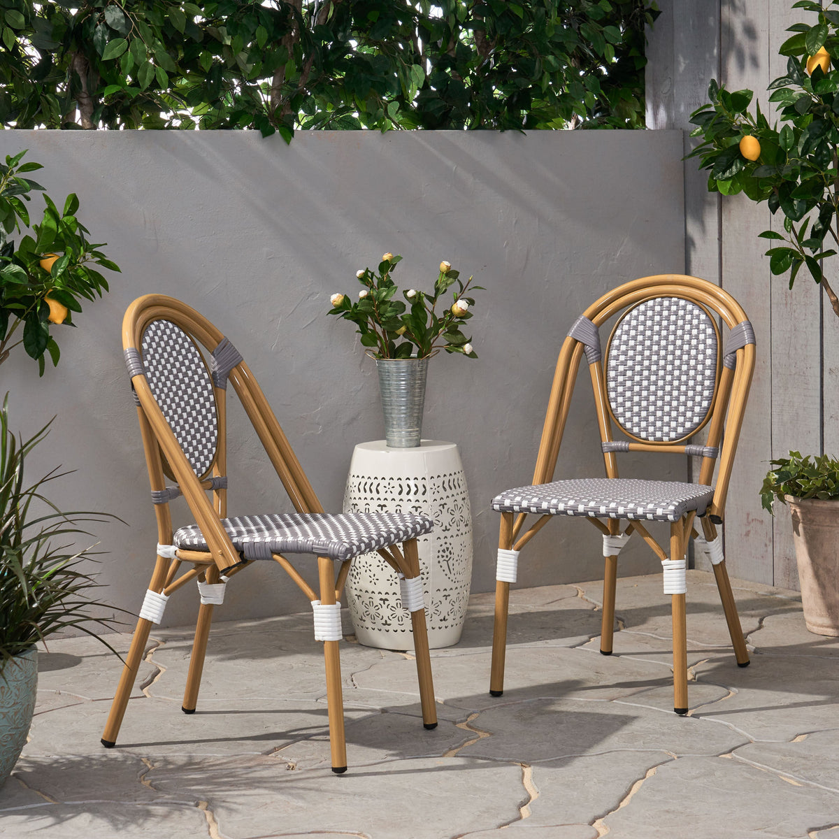 French Bistro Chair Set (Set of 2)