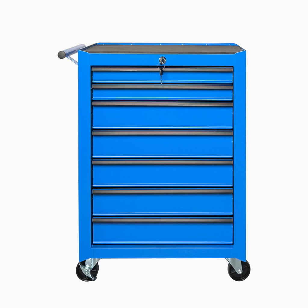 Rolling Metal Tool Chest with 7 Drawers - Blue