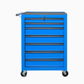 Rolling Metal Tool Chest with 7 Drawers - Blue
