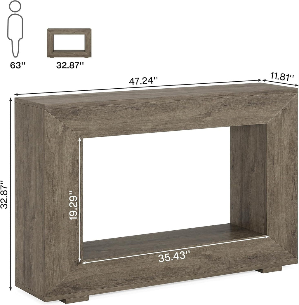 47” Farmhouse Console Table with Storage