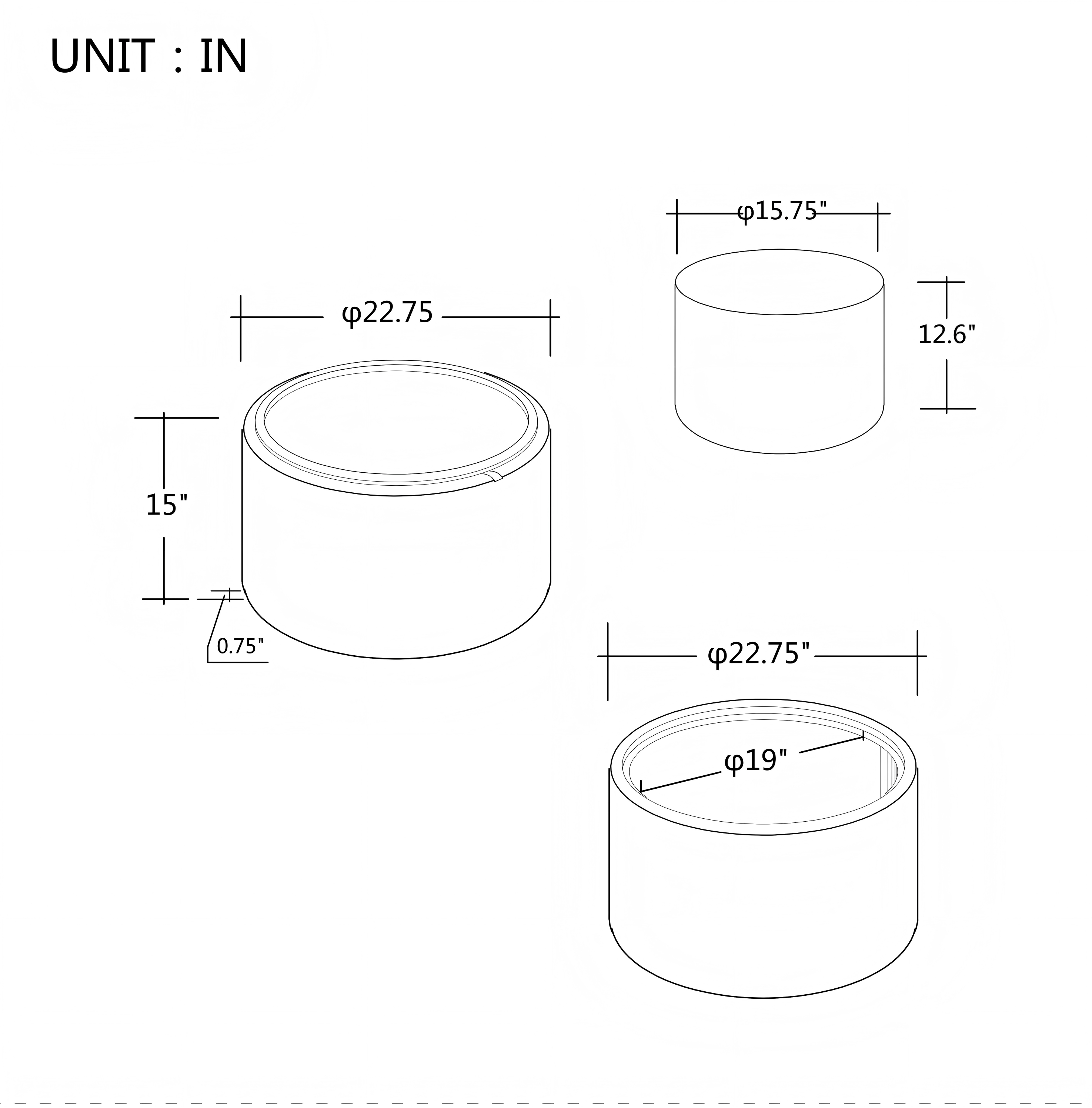 Ball & Cast Nesting Storage Ottomans of 2