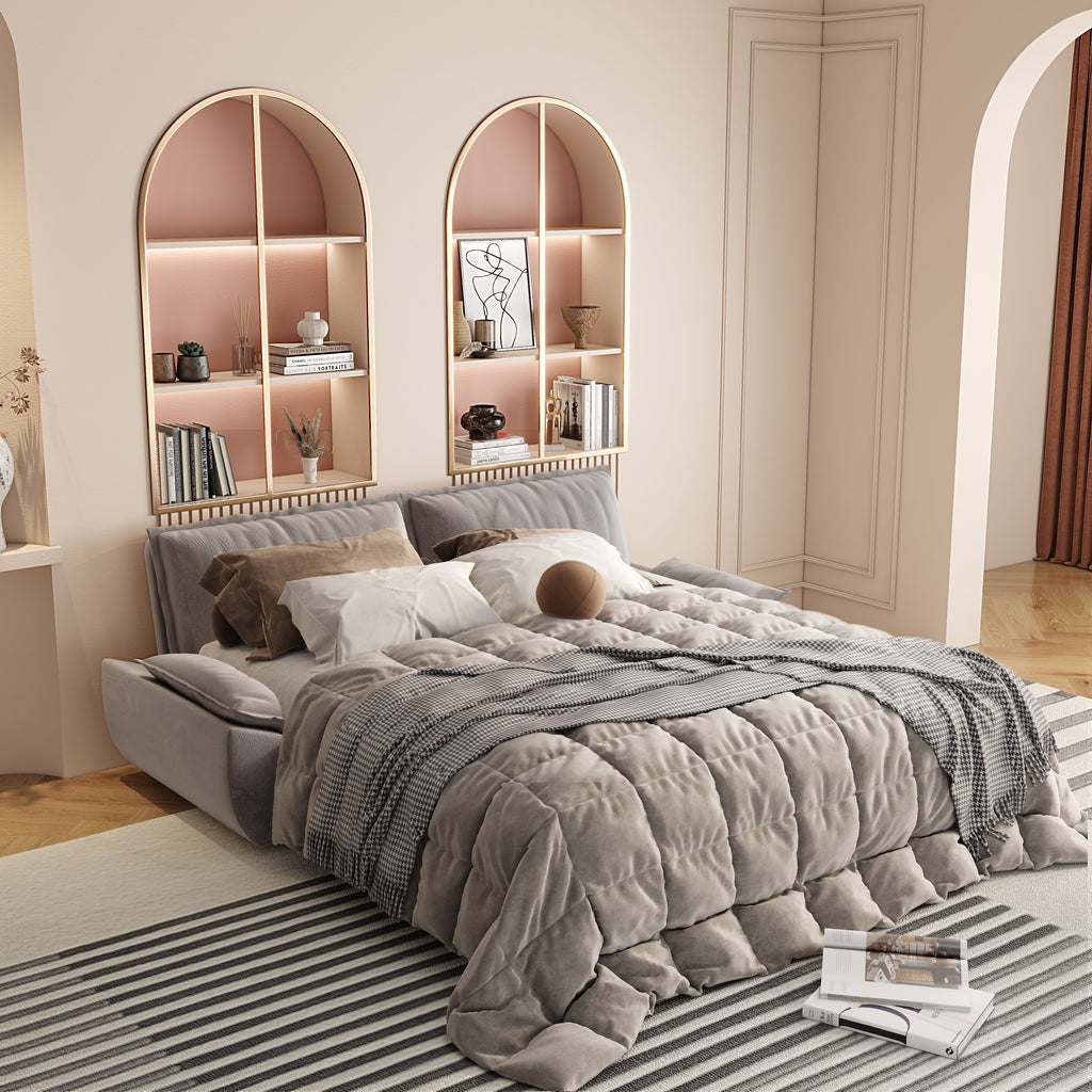 73.2" Queen Pull Out Sofa Bed - 3-in-1 Convertible Sleeper Sofa