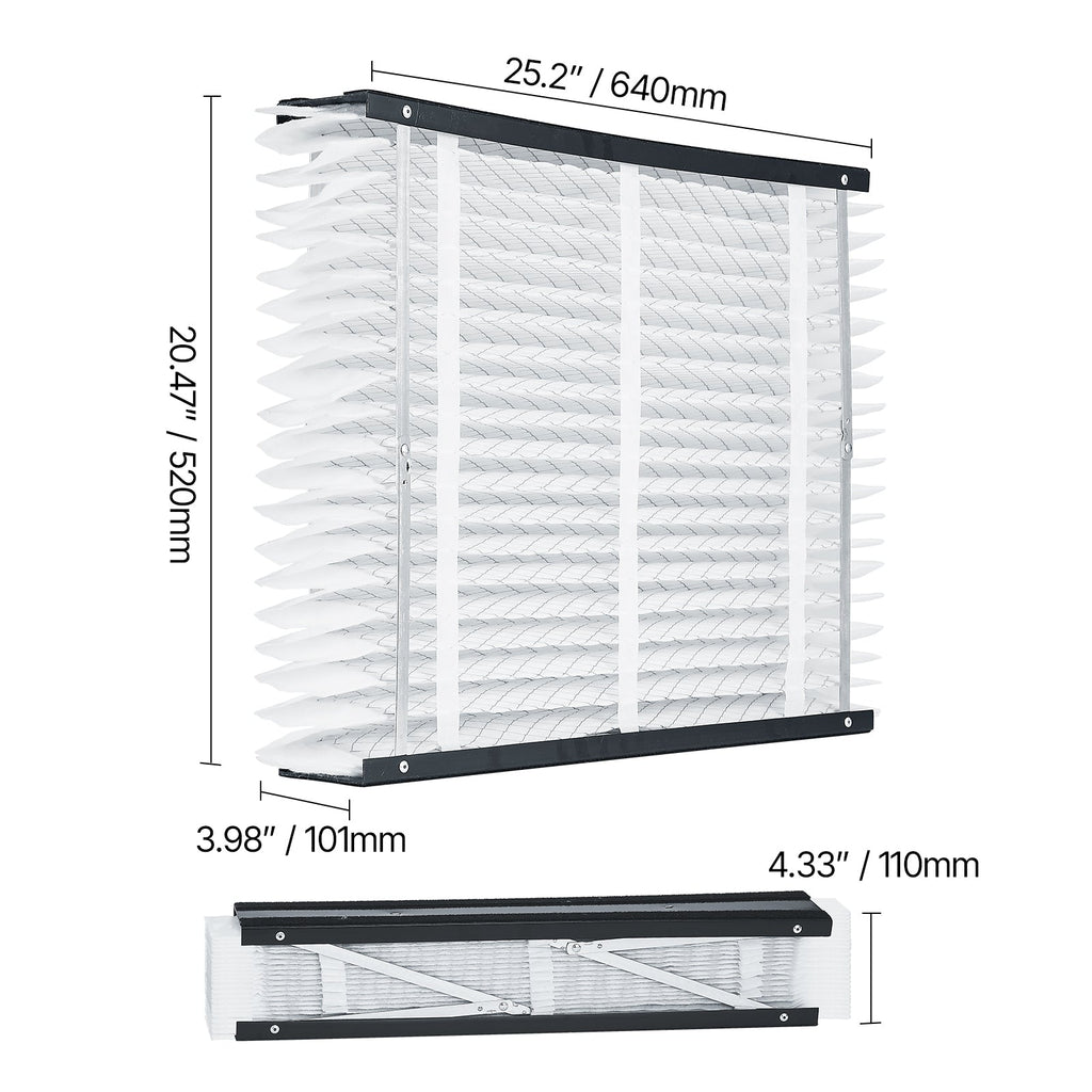 Air Filters MERV 13 Electrostatic Pleated HVAC Furnace Filter 4-Pack