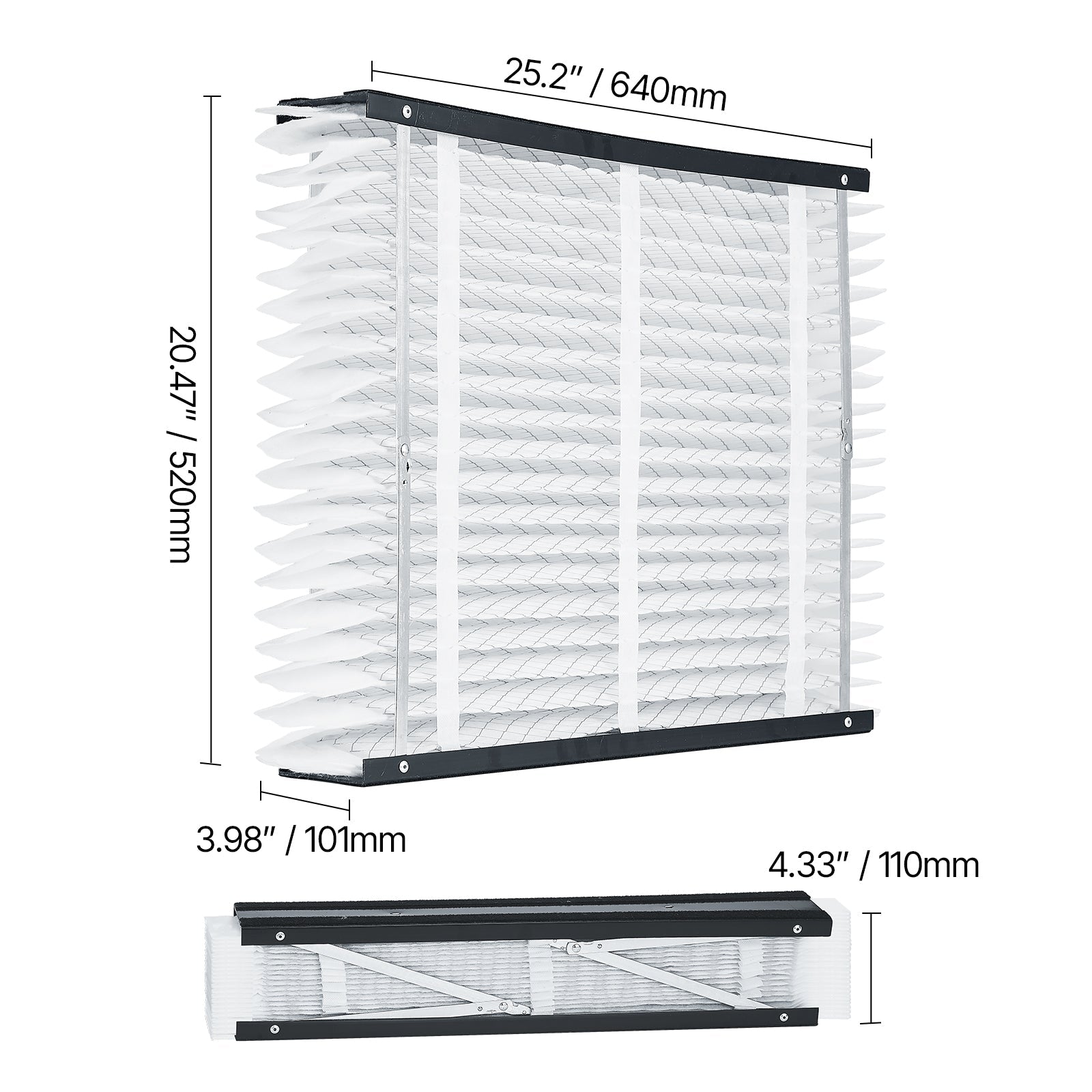 Air Filters MERV 13 Electrostatic Pleated HVAC Furnace Filter 4-Pack