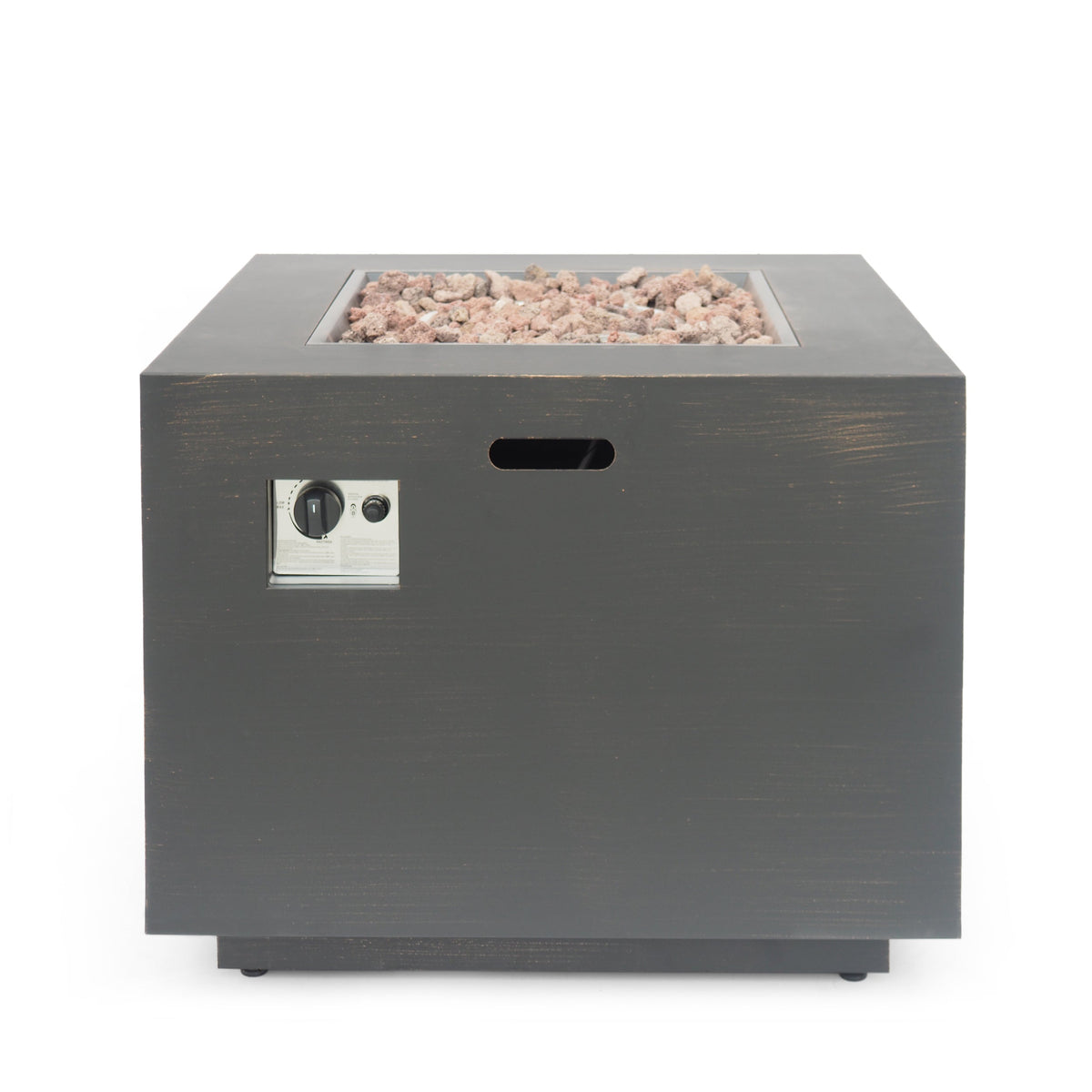 33" Outdoor Iron Square Propane Fire Pit