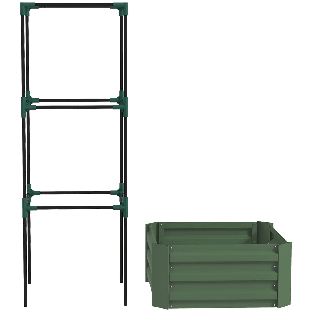 Outsunny Galvanized Raised Garden Bed