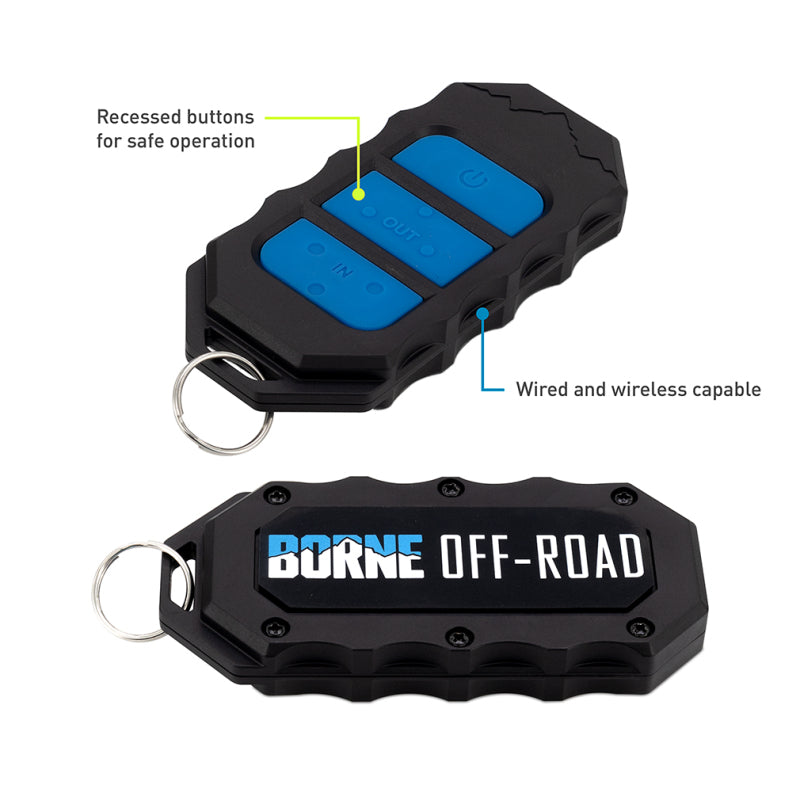 Borne Off-Road 12K Winch - Grey Synthetic Rope BNWN-12-SGR