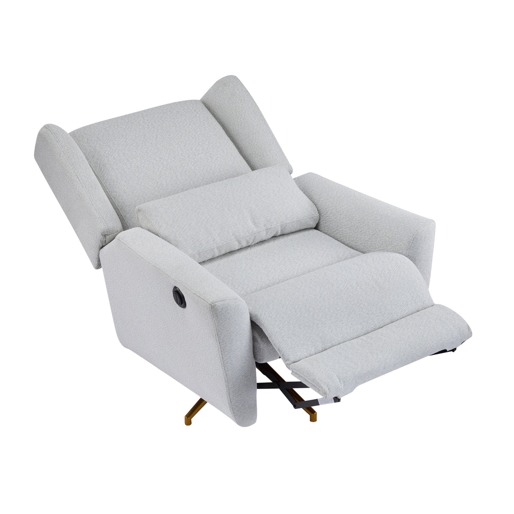 Upholstered 360° Swivel Power Recliner Chair
