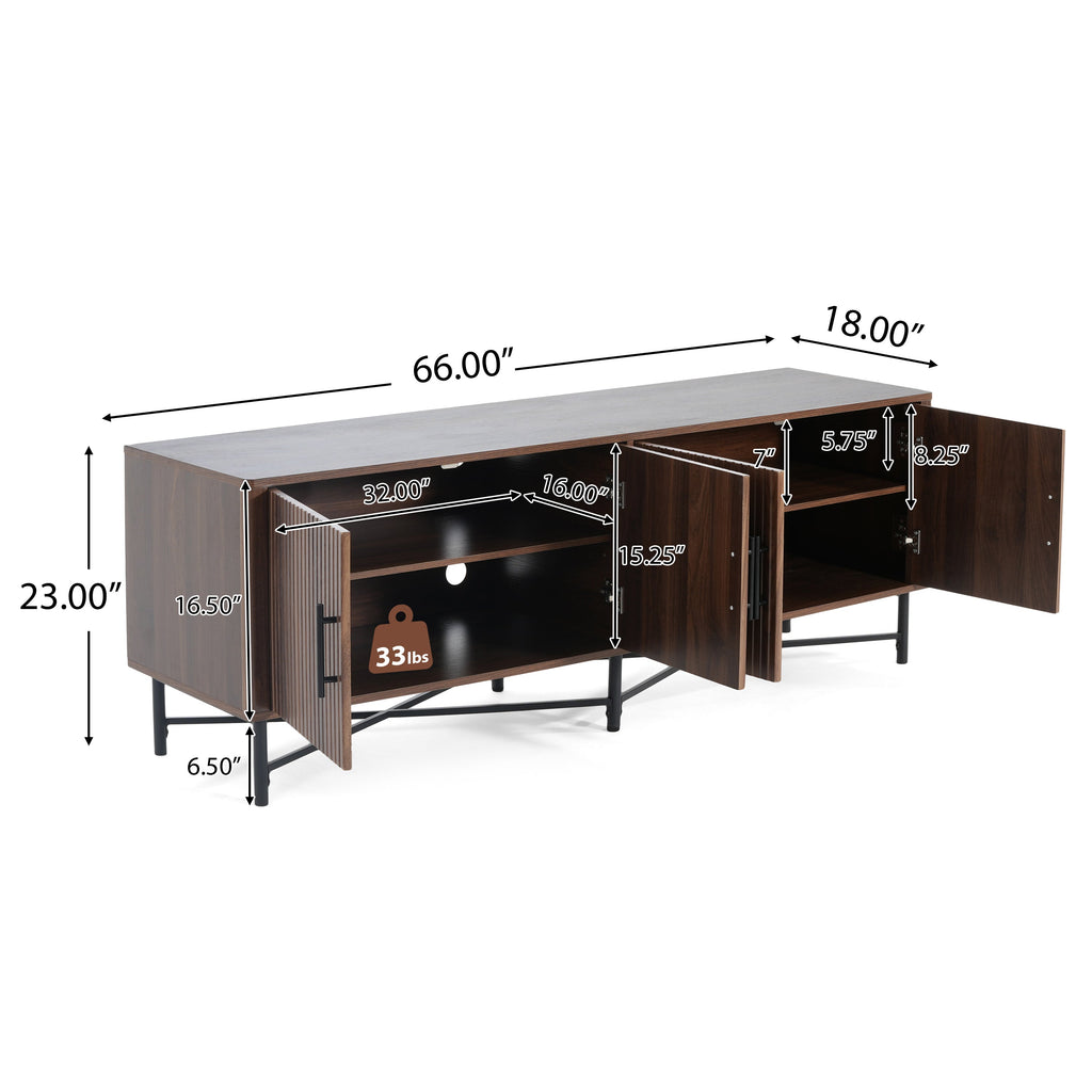 Functional 4-Door TV Cabinet