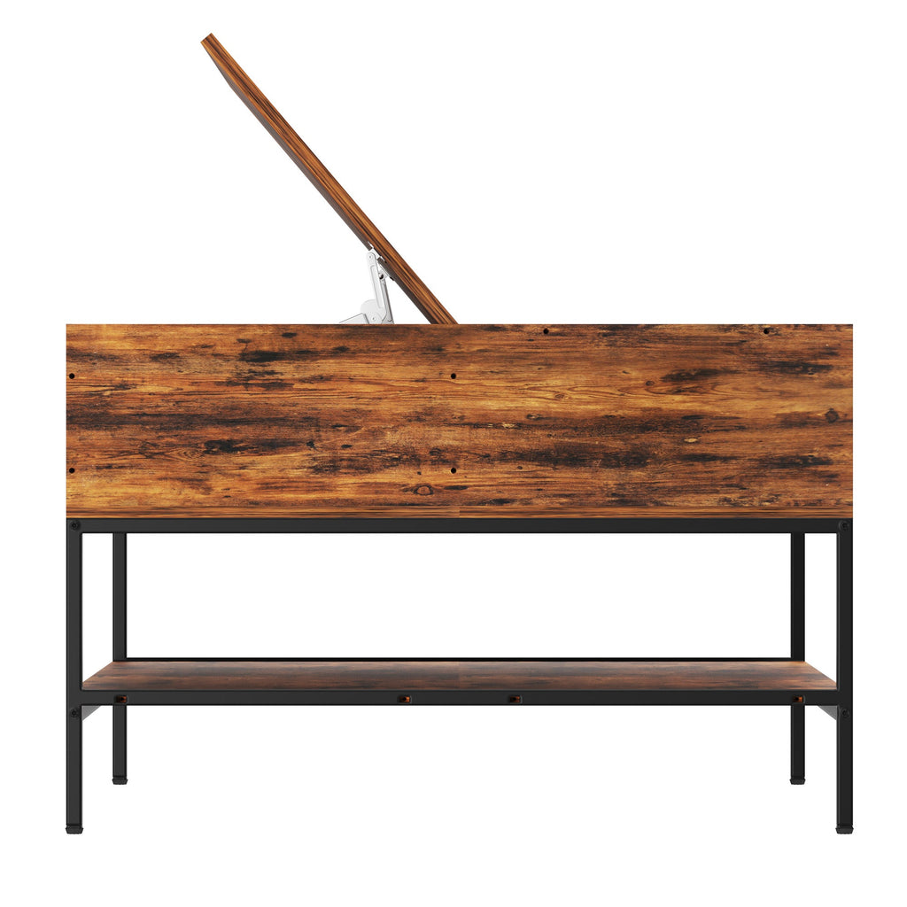 Farmhouse Flip Top Coffee Table with Storage