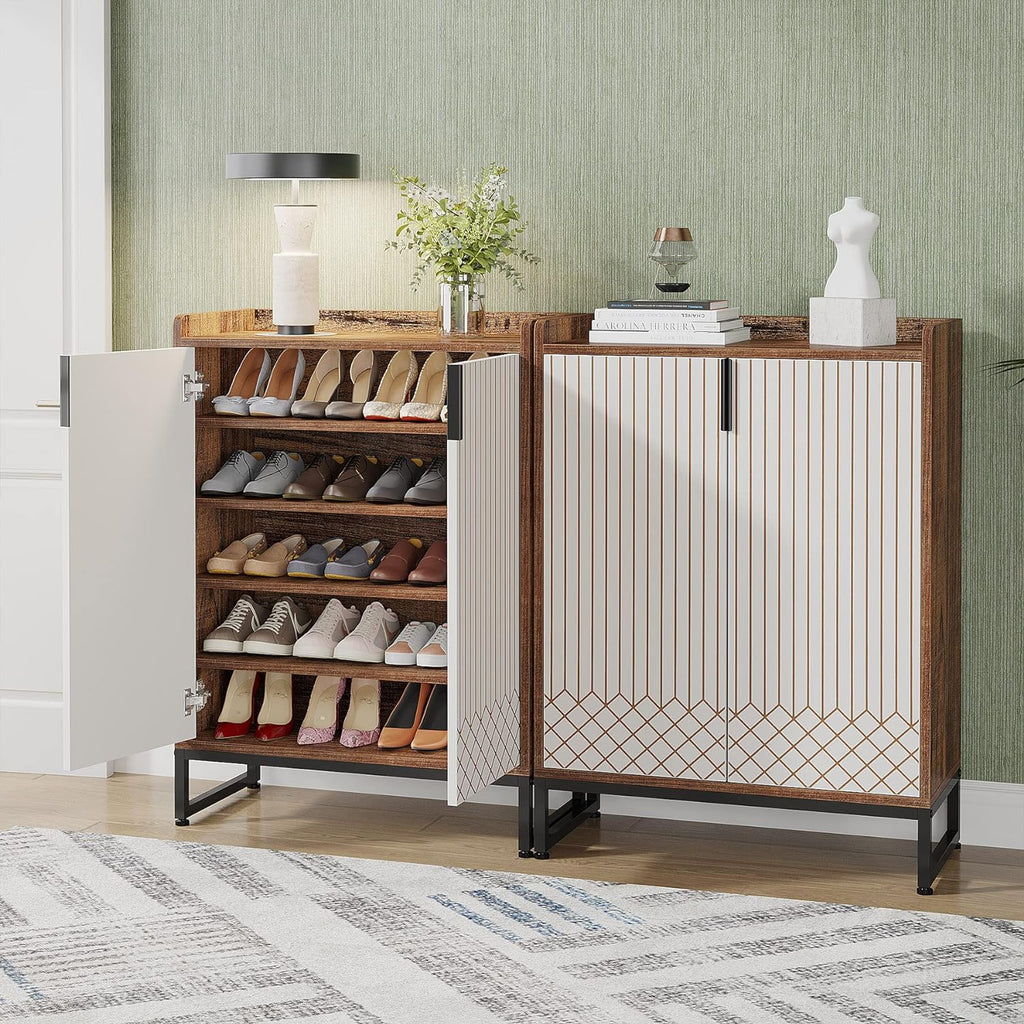 29.52" Brown Shoe Cabinet