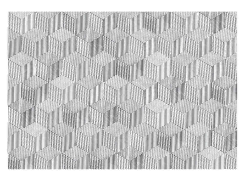 Hexagon Carrara Gray Marble Wall Décor